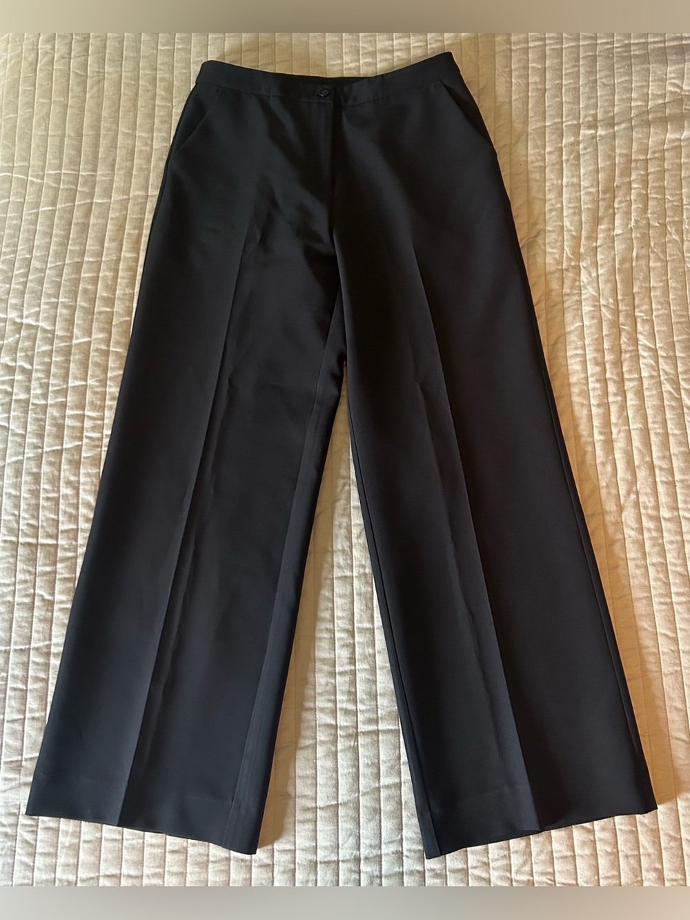Normeet Classic Black Wide-Leg Dress Pants